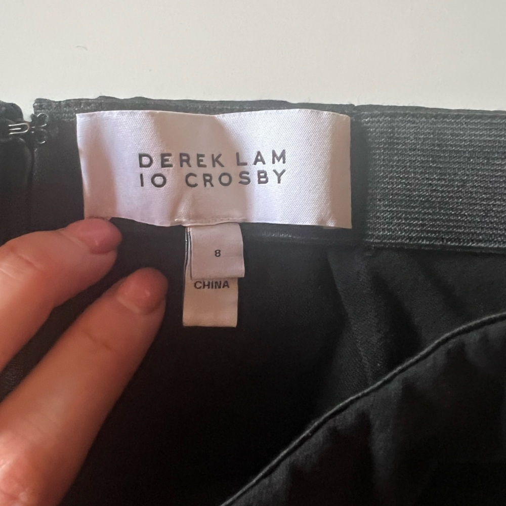 Derek Lam 10 Crosby Black High Rise Tapered Leg Dress Pants Womens Size 8 - Picture 5 of 11